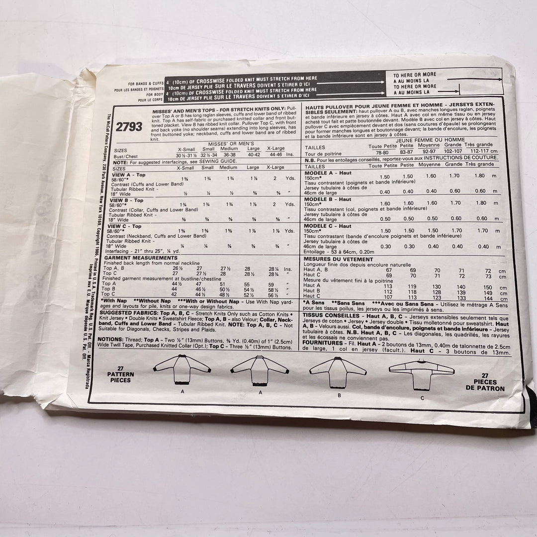 Sewing Pattern - Unisex - McCall&