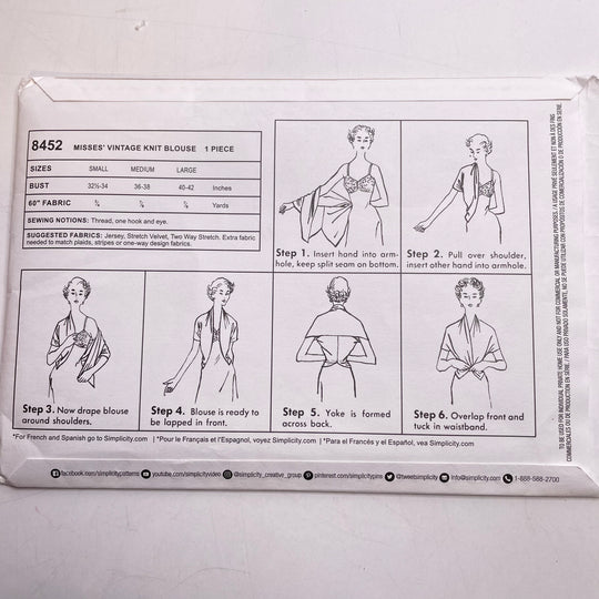 Sewing Pattern - Womenswear - Simplicity 8452