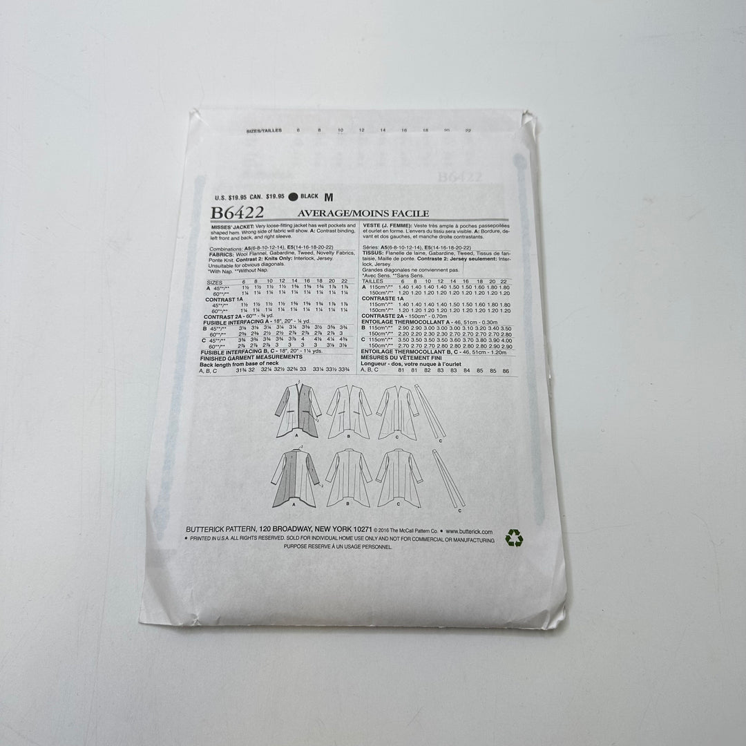Sewing Pattern - Womenswear - Butterick B6422