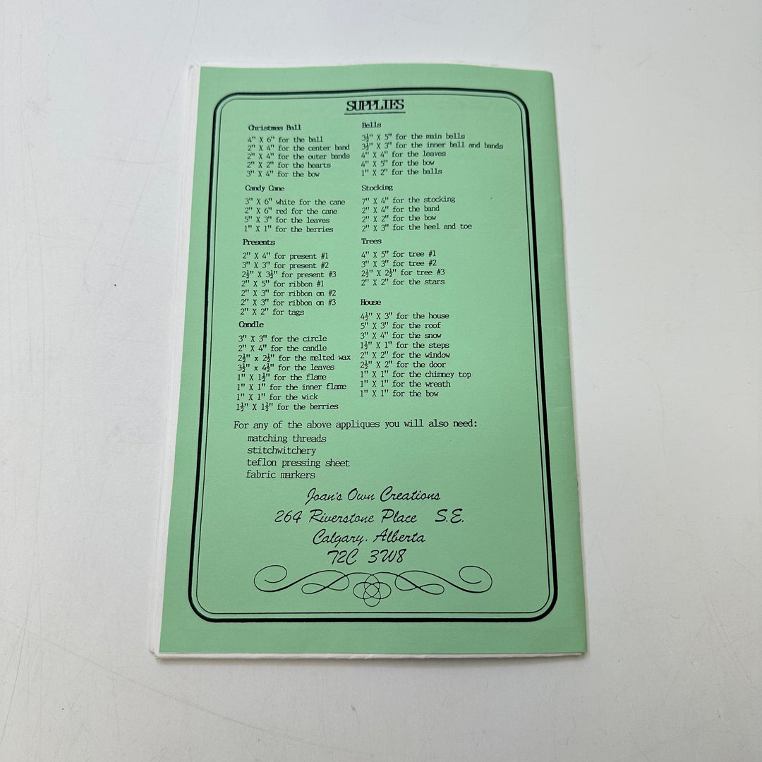 Sewing Pattern - Craft - Joan Statz 207