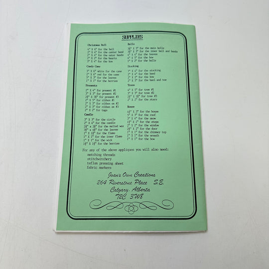 Sewing Pattern - Craft - Joan Statz 207