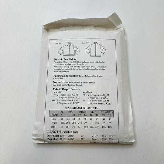 Sewing Pattern - Womenswear - The Sewing Workshop