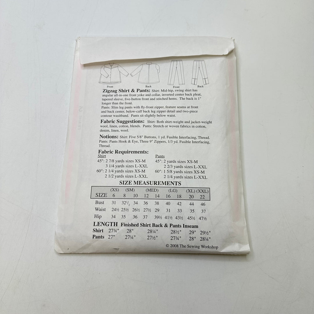 Sewing Pattern - Womenswear - The Sewing Workshop