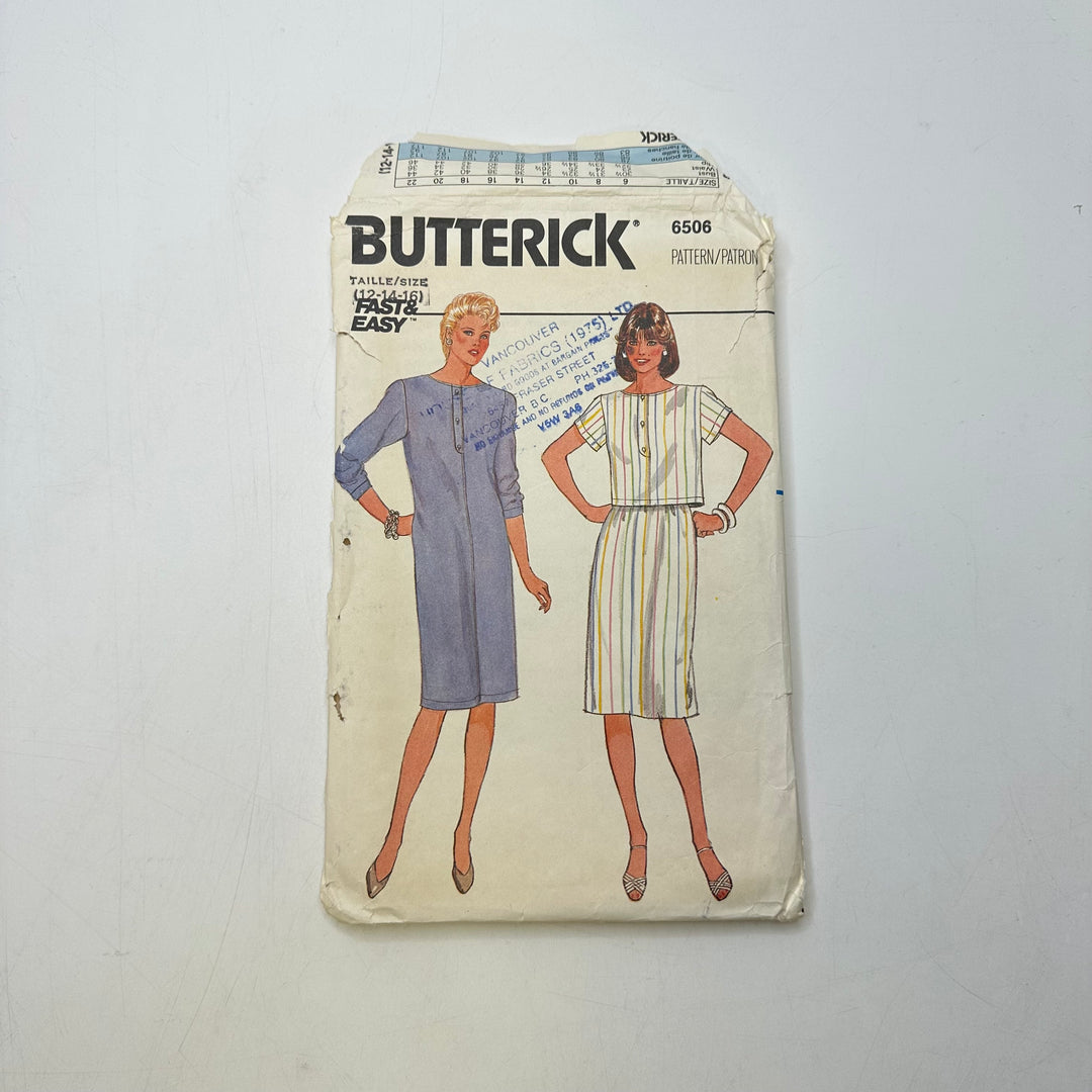 Sewing Pattern - Womenswear - Butterick 6506