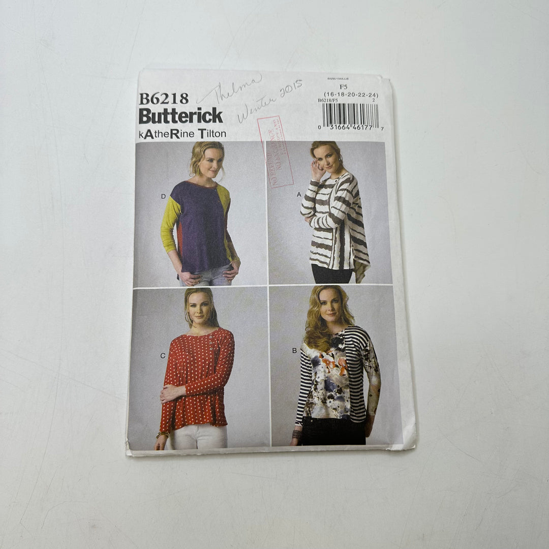 Sewing Pattern - Womenswear - Butterick B6218
