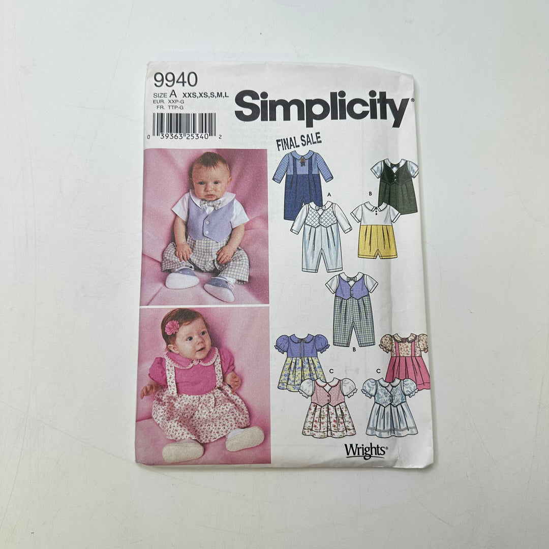 Sewing Pattern - Childrenswear - Simplicity 9940