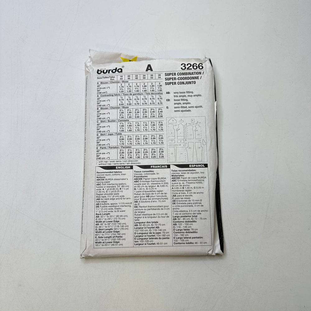 Sewing Pattern - Womenswear - Simplicity 3266