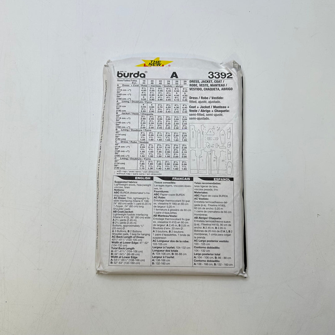 Sewing Pattern - Womenswear - Burda 3392