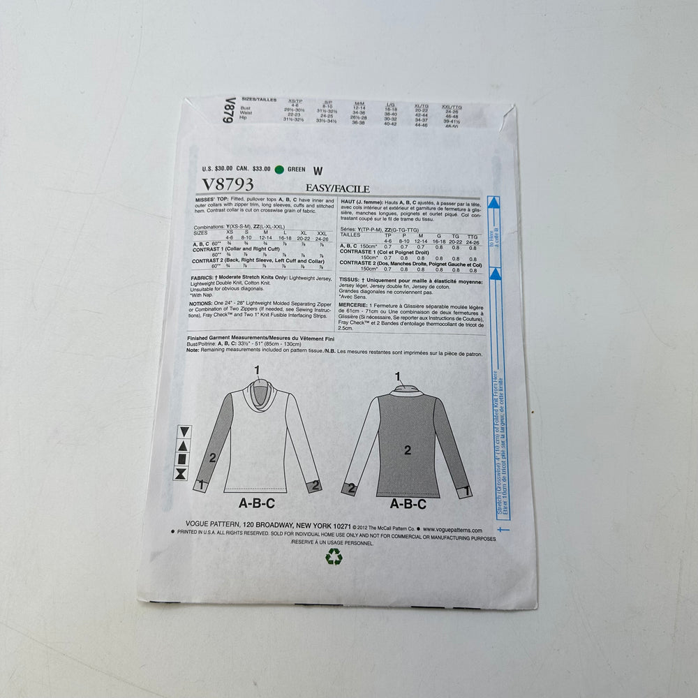 Sewing Pattern - Womenswear - Vogue V8793