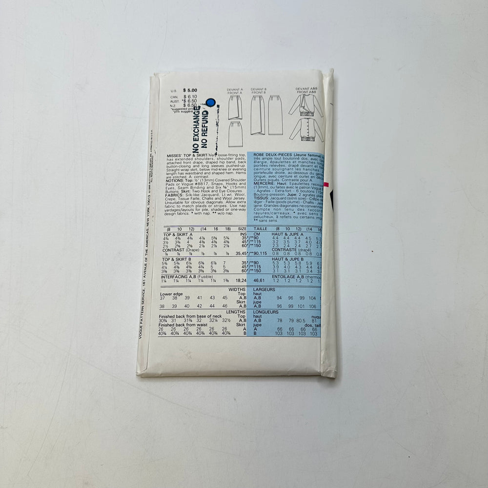 Sewing Pattern - Womenswear - Vogue 9464