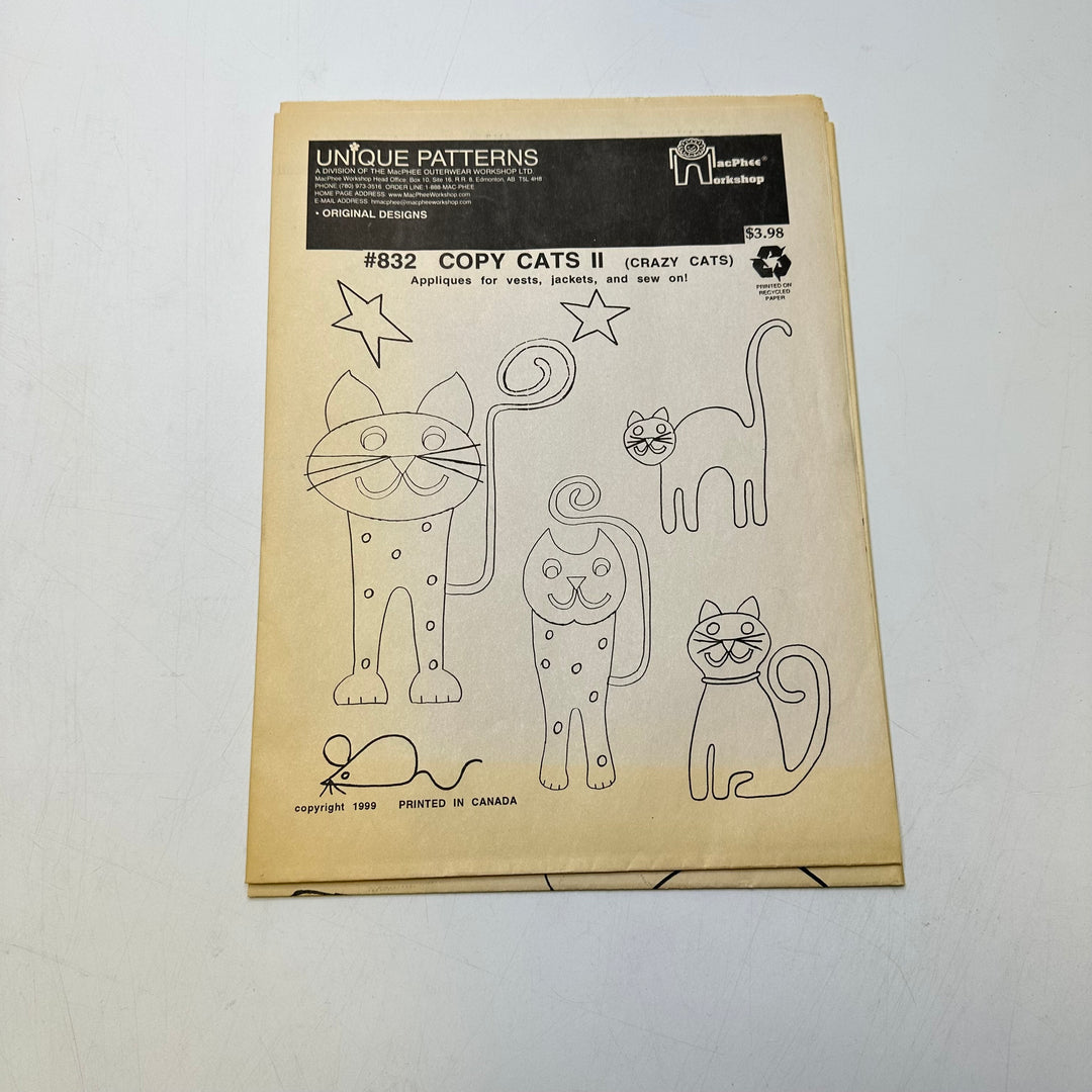 Sewing Pattern - Craft - MacPhee 832