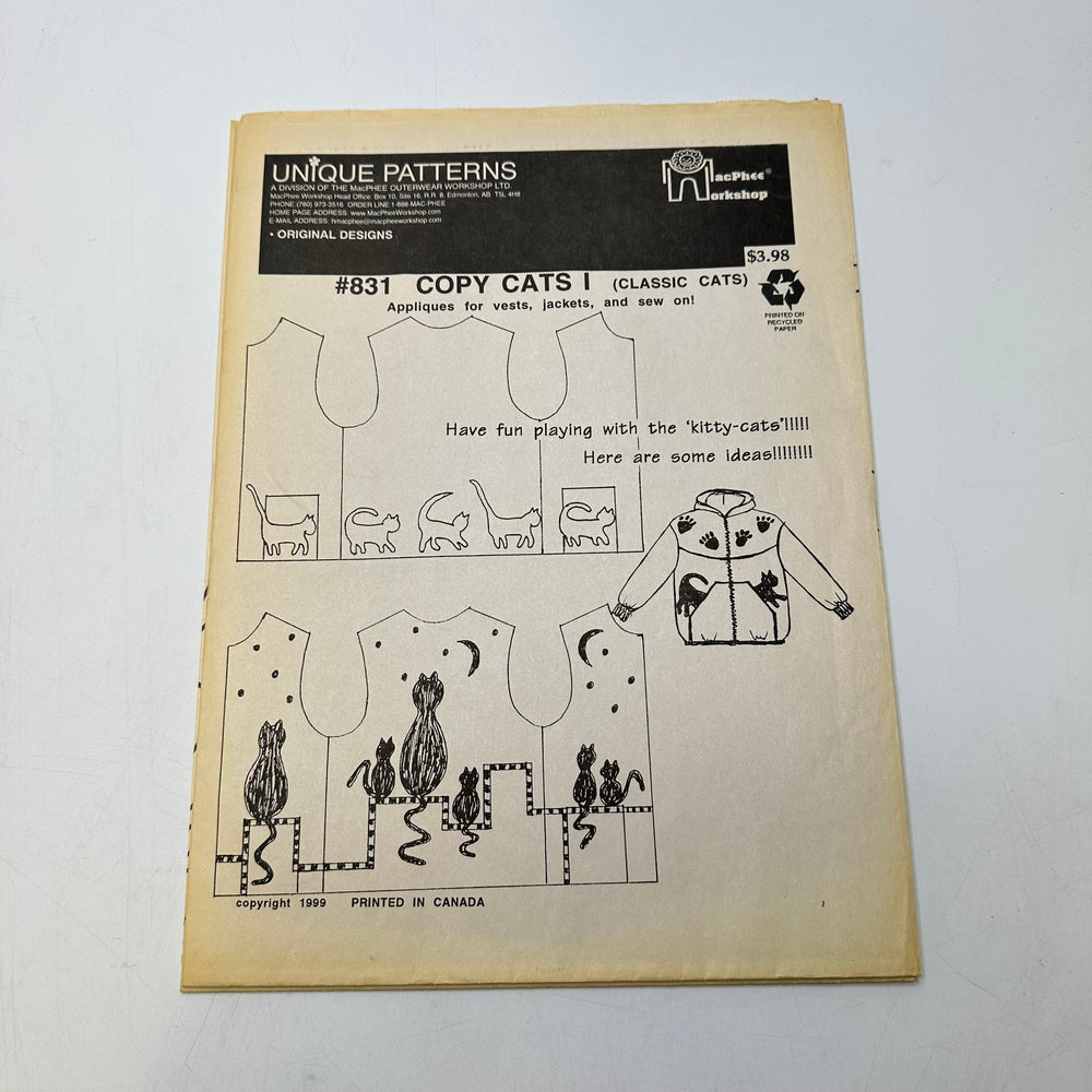 Sewing Pattern - Craft - MacPhee 832