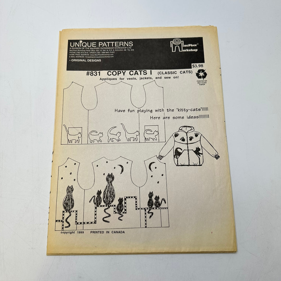Sewing Pattern - Craft - MacPhee 832