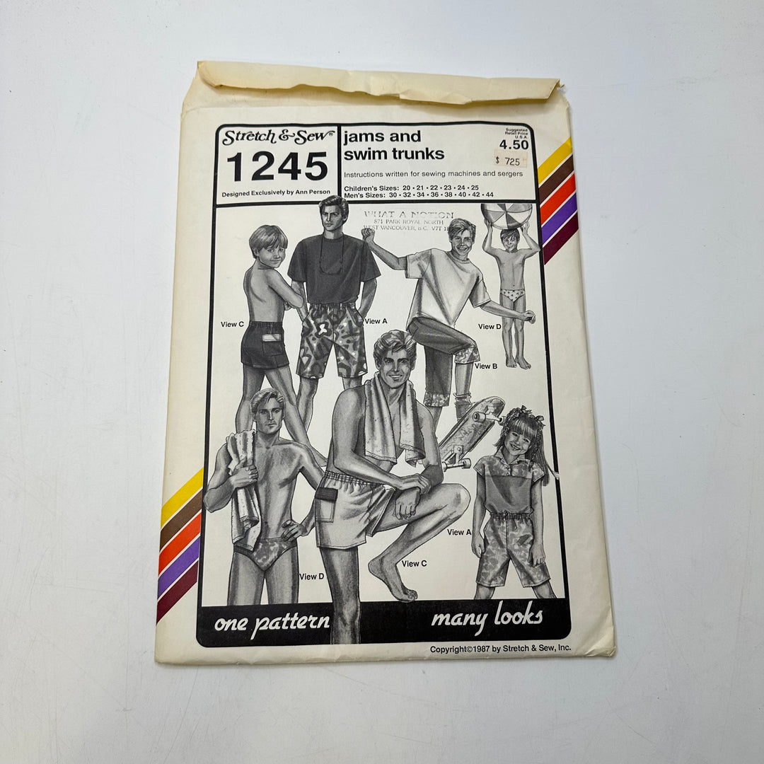 Sewing Pattern - Unisex - Stretch &amp; Sew 1245