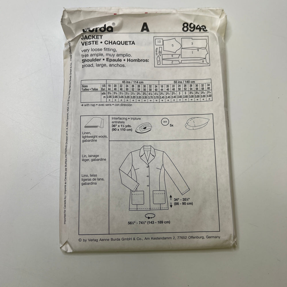 Sewing Pattern - Womenswear - Burda 8948