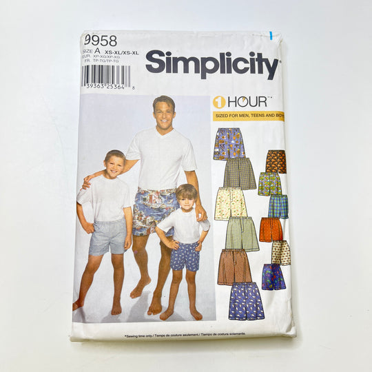 Sewing Pattern - Menswear - Simplicity 9958