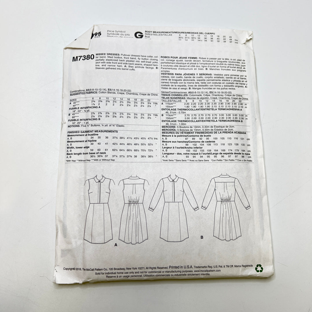 Sewing Pattern - Womenswear - McCall&