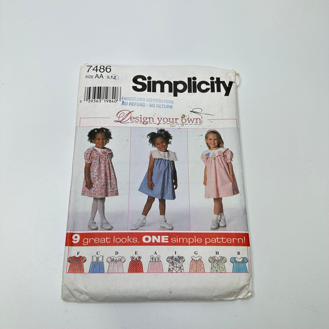 Sewing Pattern - Childrenswear - Simplicity 7486