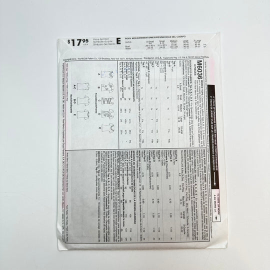 Sewing Pattern - Junior - McCall&