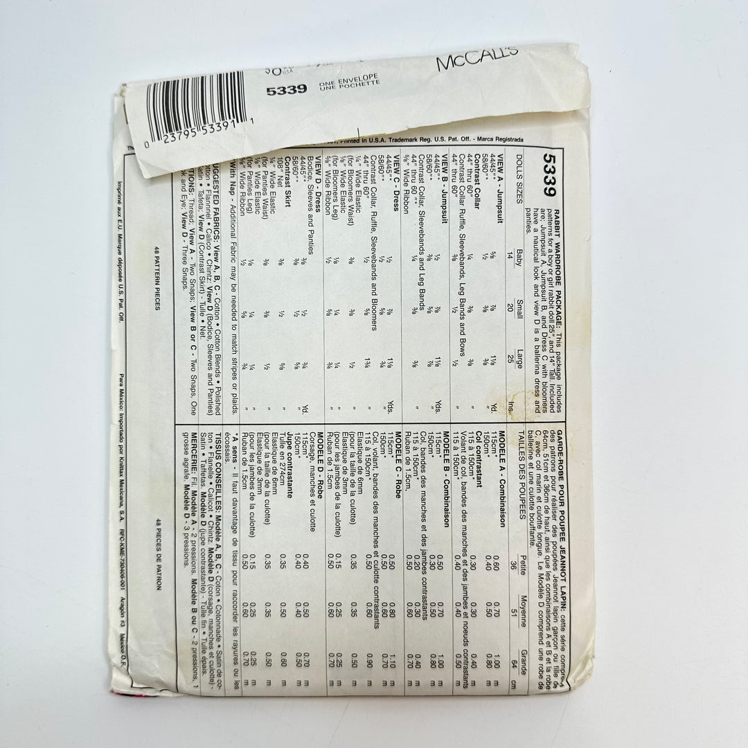 Sewing Pattern - Craft - McCall&