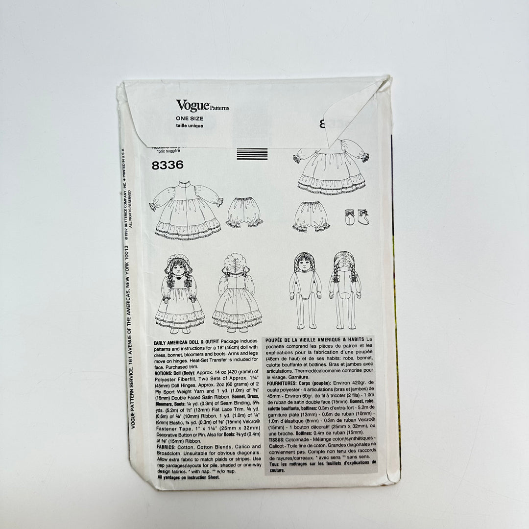 Sewing Pattern - Craft - Vogue 8336