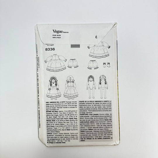 Sewing Pattern - Craft - Vogue 8336