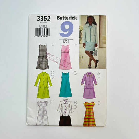 Sewing Pattern - Junior - Butterick 3352