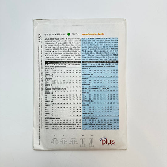 Sewing Pattern - Junior - Butterick 3352