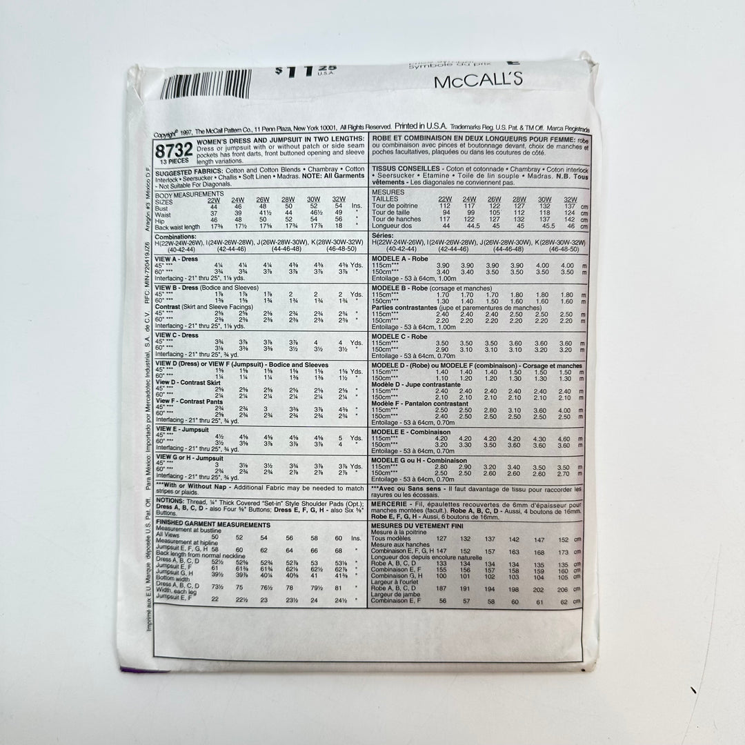 Sewing Pattern - Womenswear - McCall&
