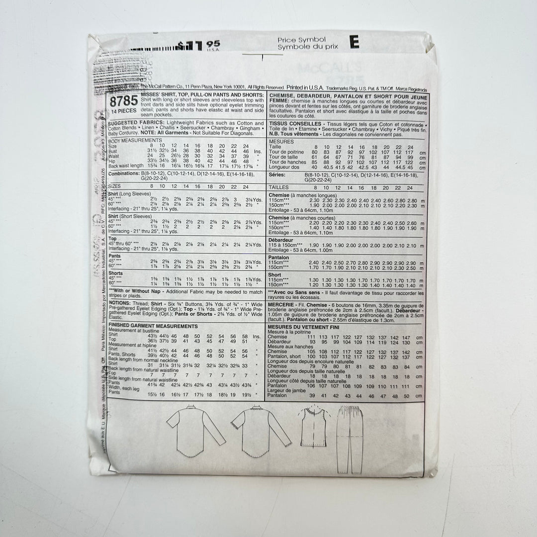 Sewing Pattern - Womenswear - McCall&