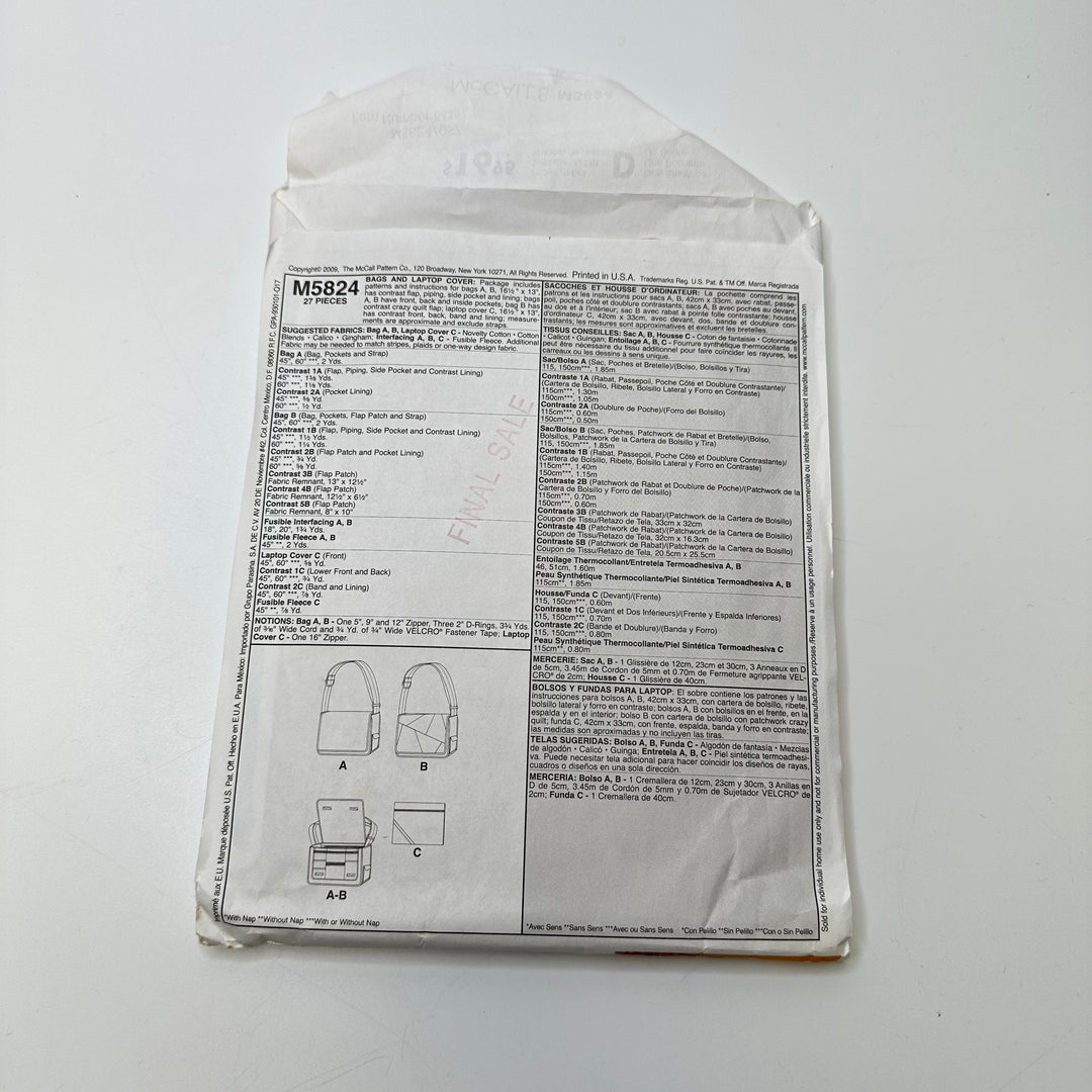 Sewing Pattern - Craft - McCall&