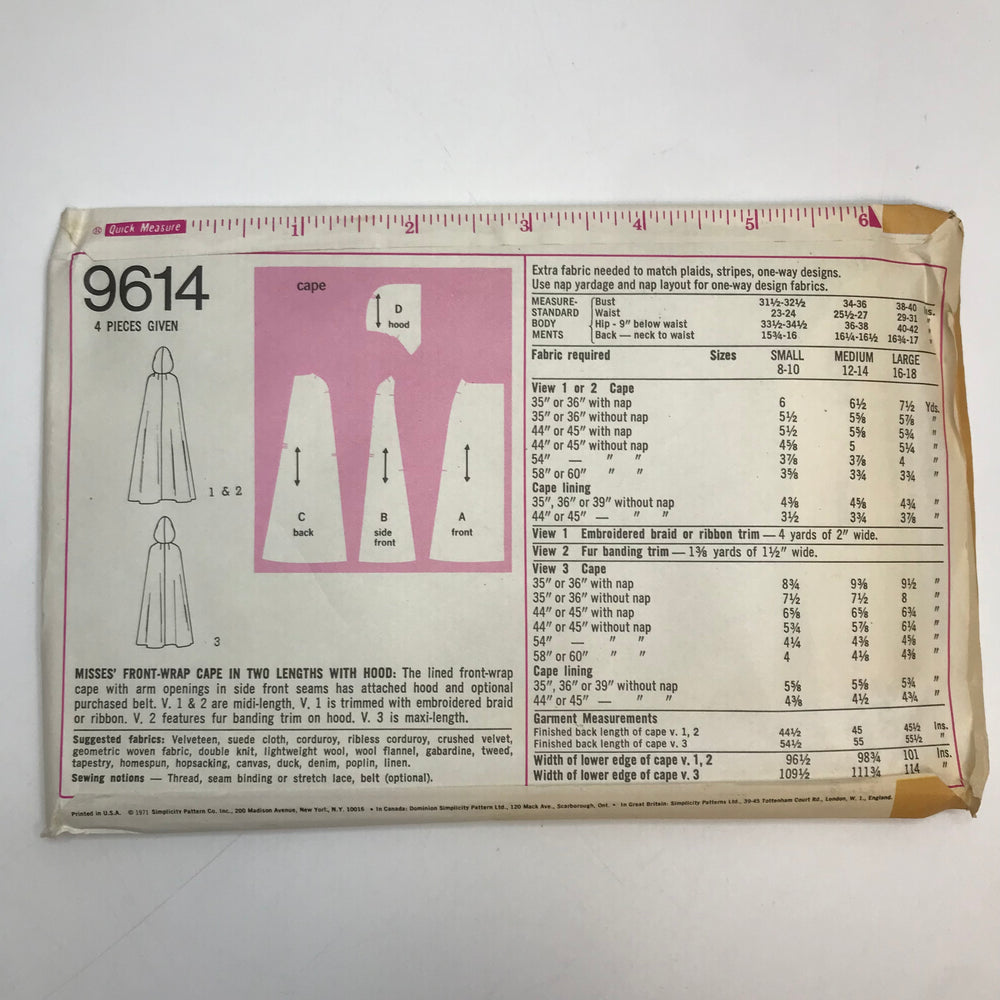 Sewing Pattern - Unisex - Simplicity 9614