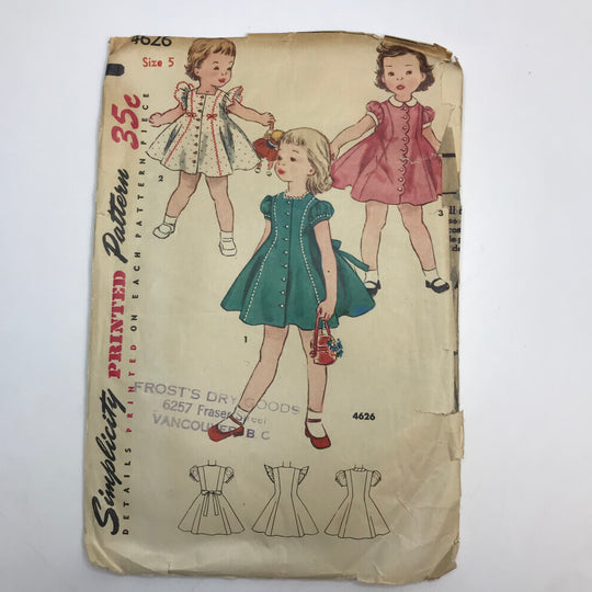 Sewing Pattern - Childrenswear - Simplicity 4626