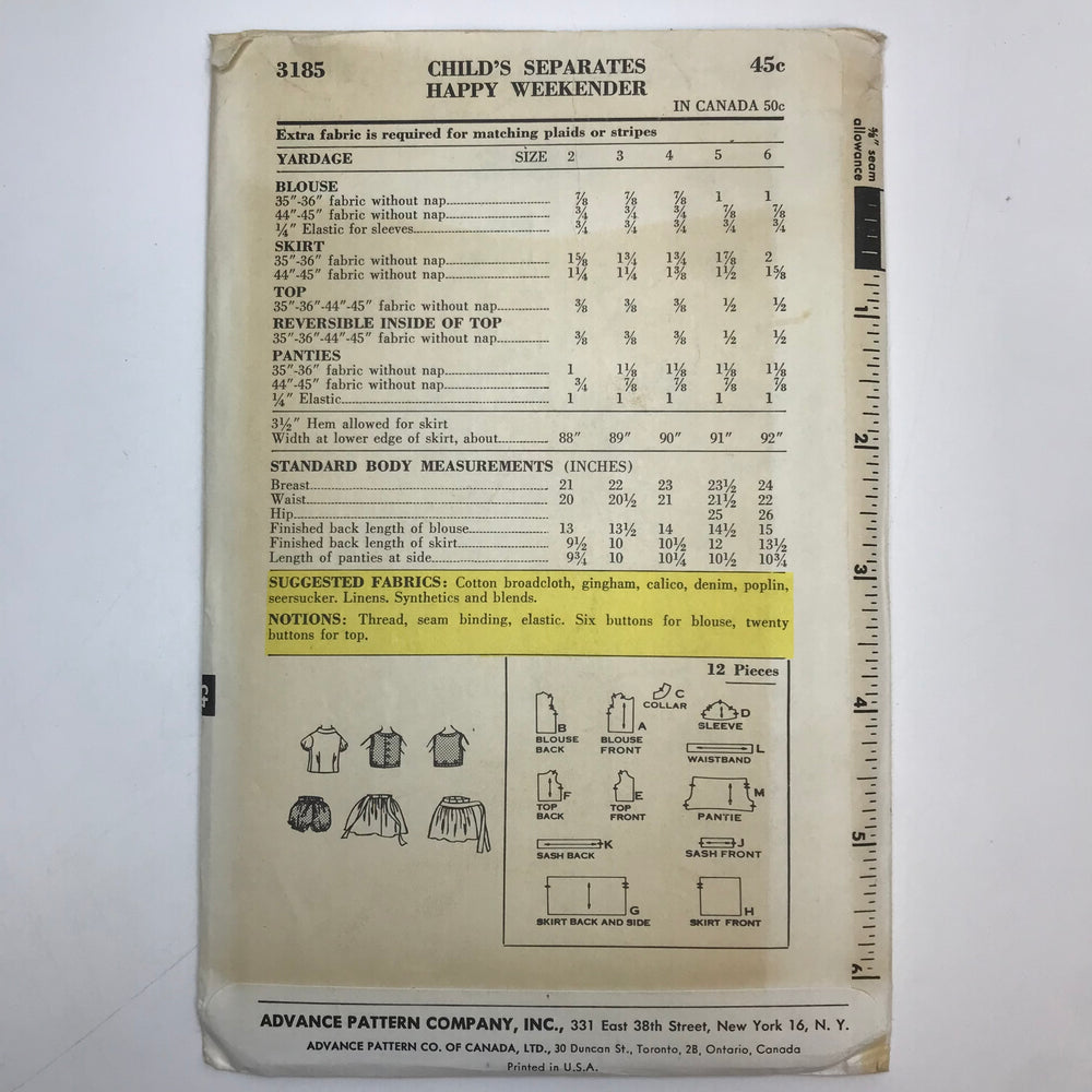 Sewing Pattern - Childrenswear - Sew Easy 3185