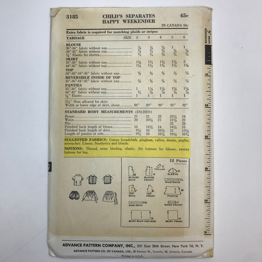 Sewing Pattern - Childrenswear - Sew Easy 3185