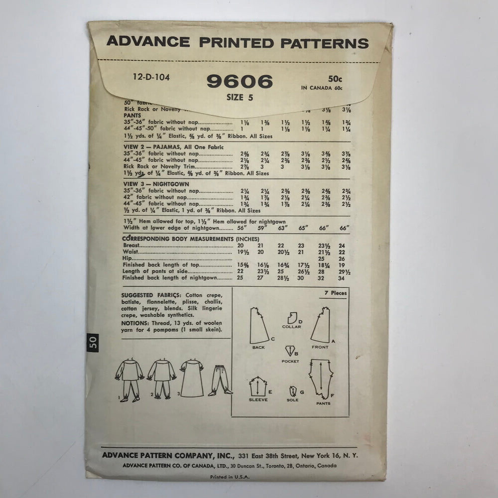 Sewing Pattern - Childrenswear - Sew Easy 9606