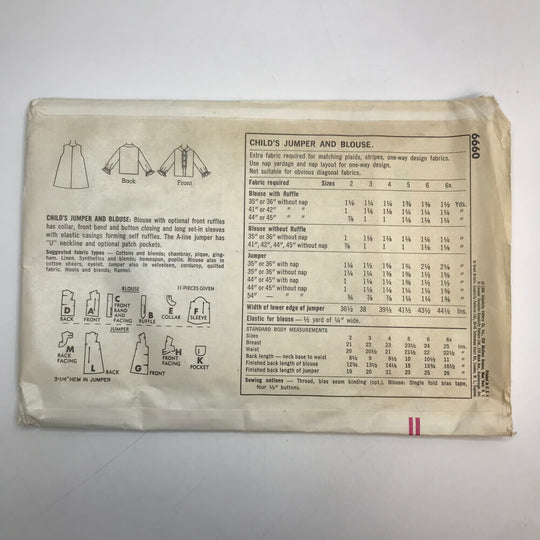 Sewing Pattern - Childrenswear - Simplicity 6660