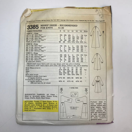 Sewing Pattern - Womenswear - McCall&