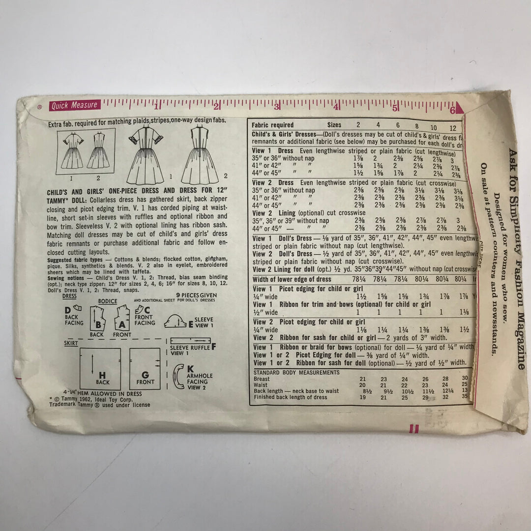 Sewing Pattern - Junior - Simplicity 5859