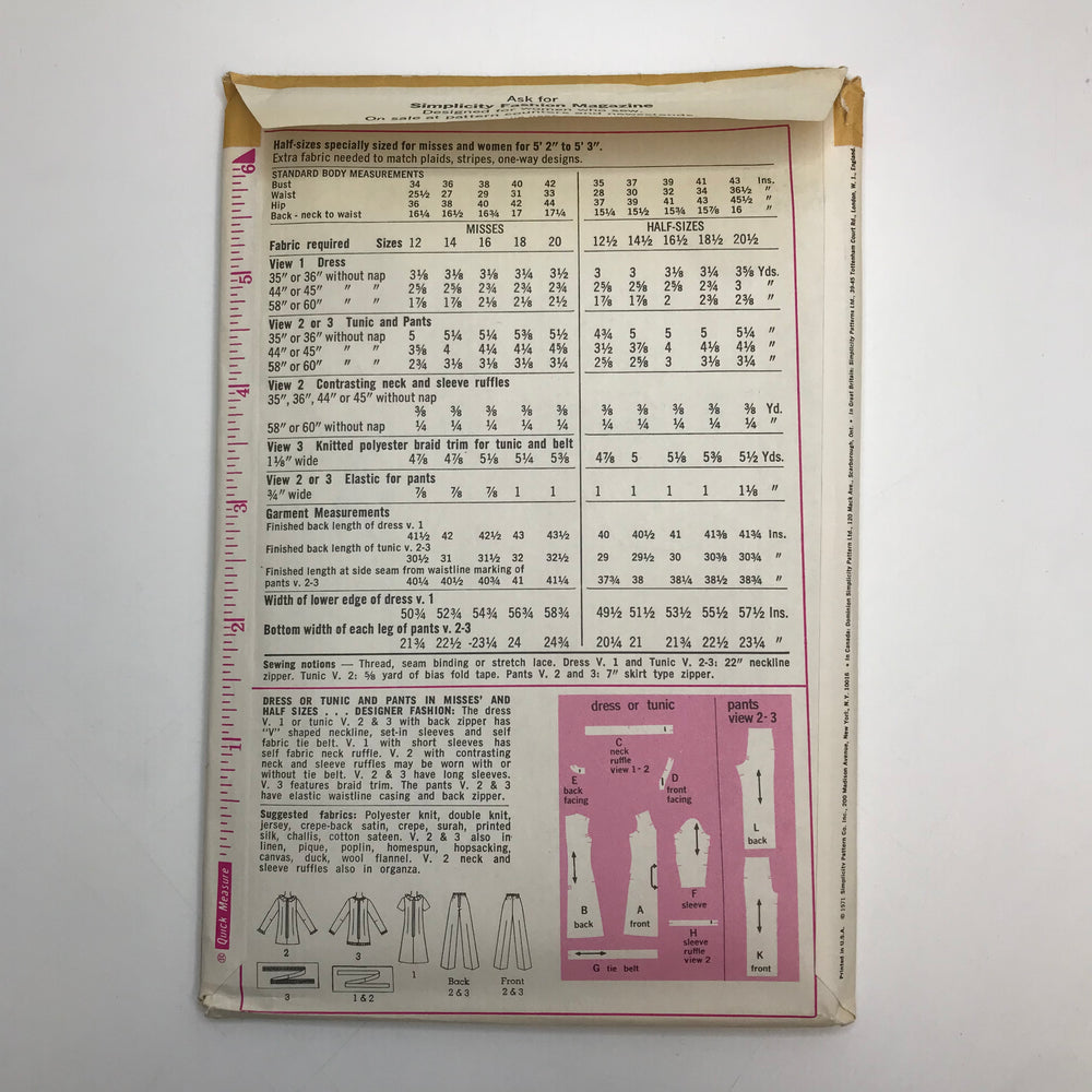 Sewing Pattern - Womenswear - Simplicity 9518