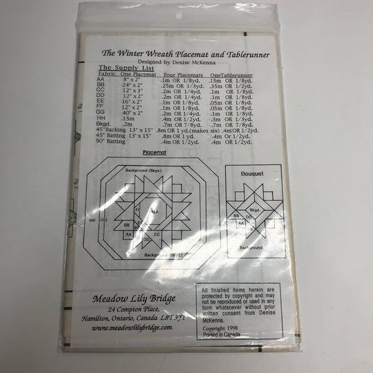 Sewing Pattern - Craft - Meadow Lily Bridge