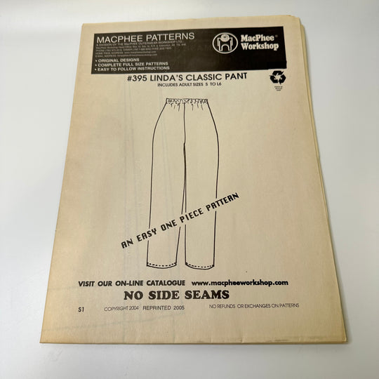 Sewing Pattern - Womenswear - Macphee Patterns 395