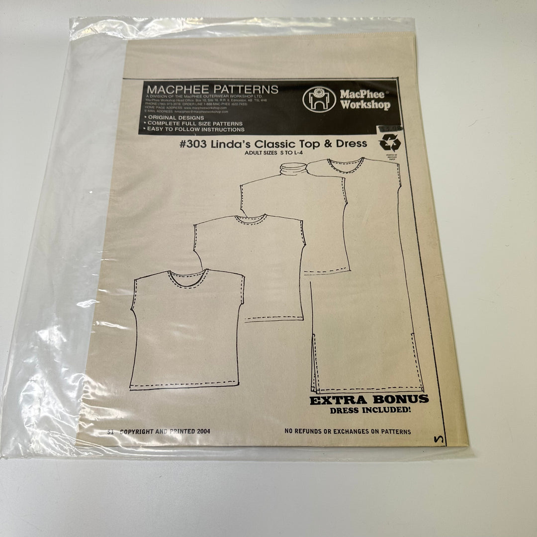 Sewing Pattern - Womenswear - Macphee Patterns 303