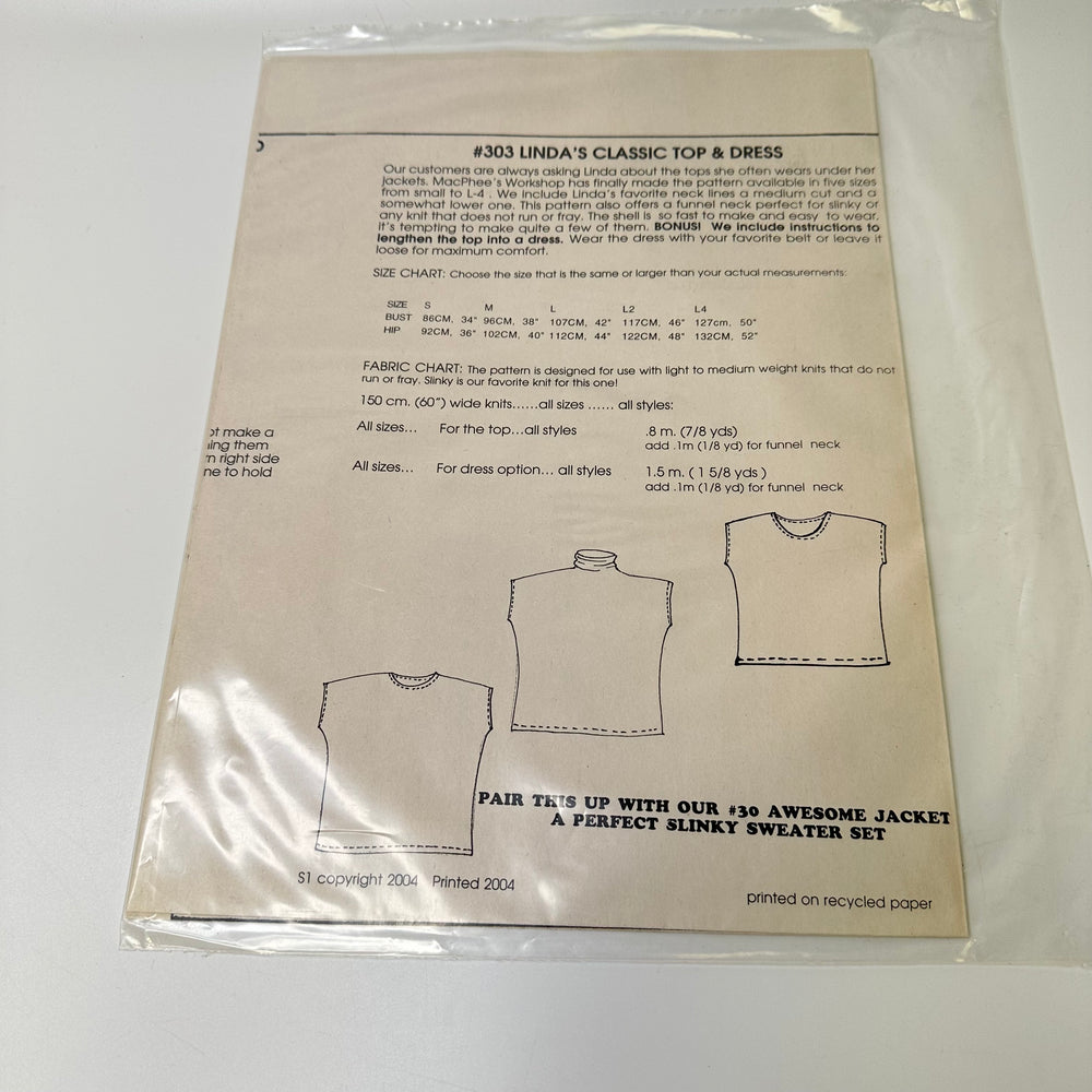 Sewing Pattern - Womenswear - Macphee Patterns 303