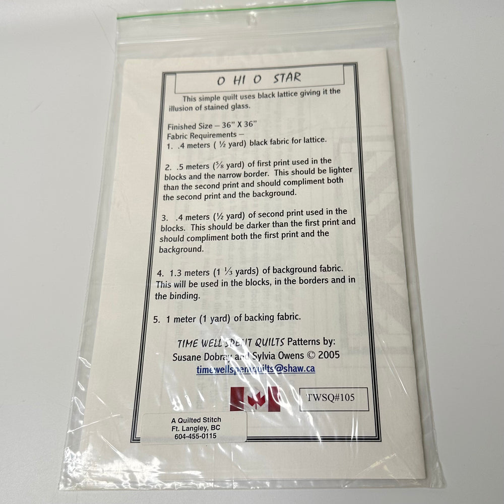 Sewing Pattern - Craft - Time Well Spent Quilts 105