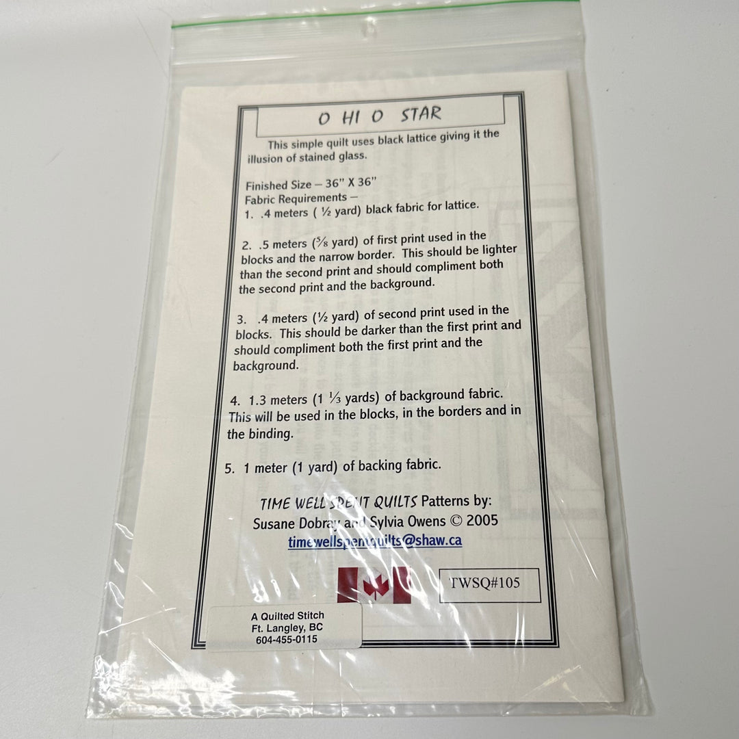 Sewing Pattern - Craft - Time Well Spent Quilts 105