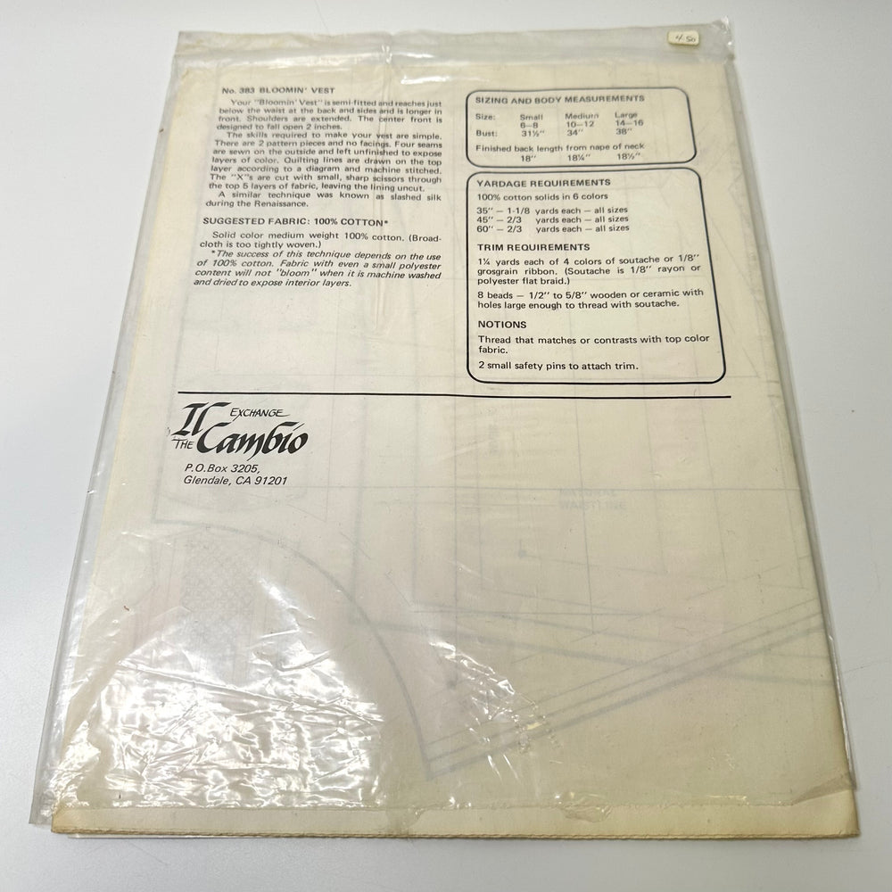 Sewing Pattern - Womenswear - The Exchange 383
