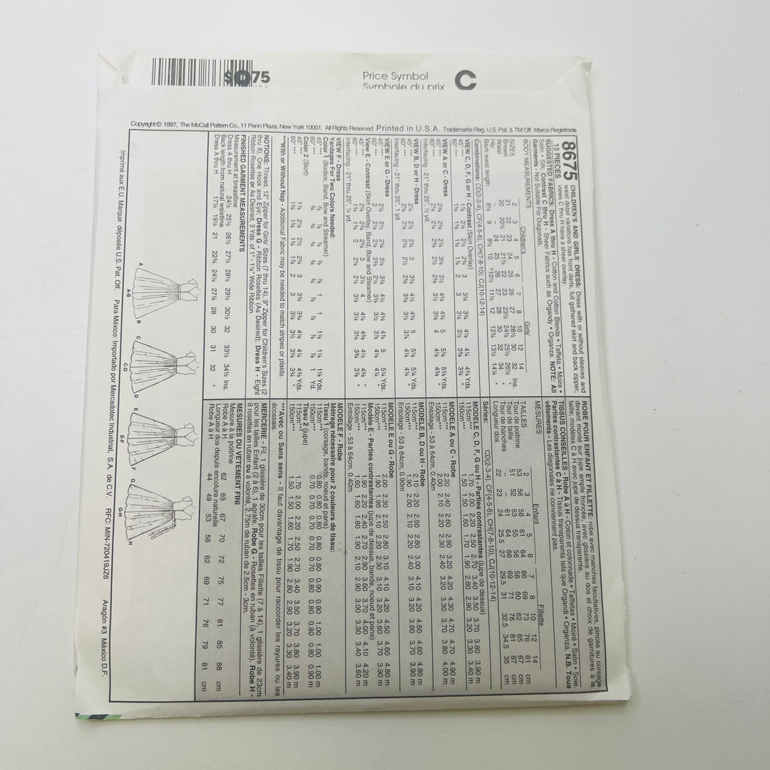 Sewing Pattern - Childrenswear - McCall&