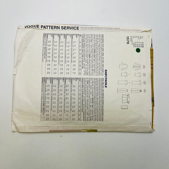 Sewing Pattern - Womenswear - Vogue 1576