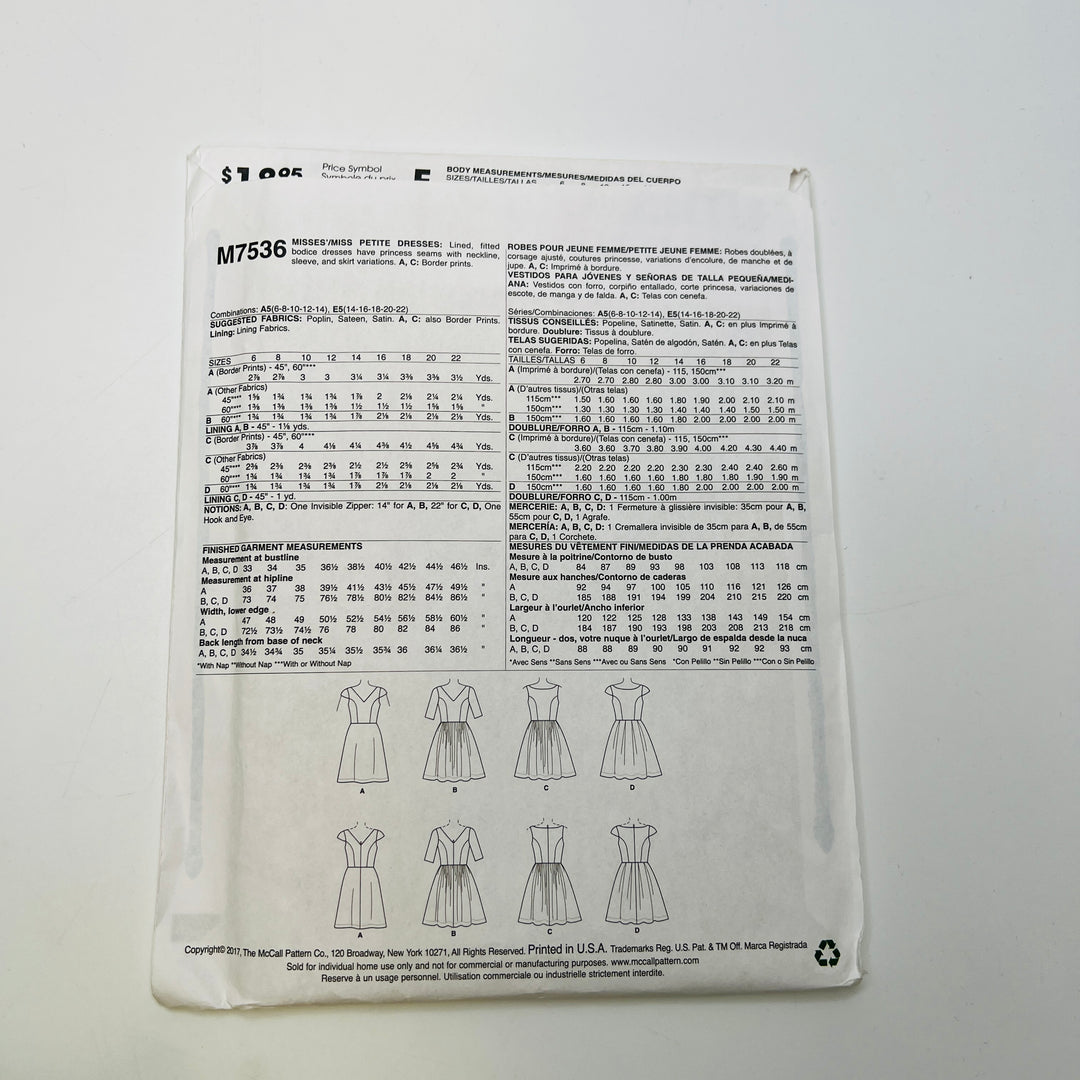 Sewing Pattern - Womenswear - McCall&